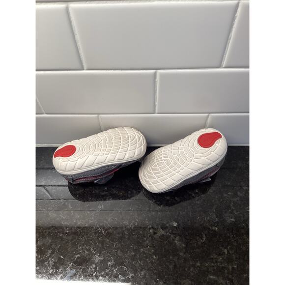 stride rite kids size us 4 leather Motion kylo sneaker shoes gray and red - Picture 11 of 11